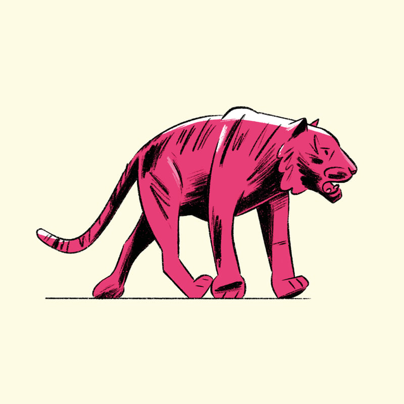 image of a pink tiger